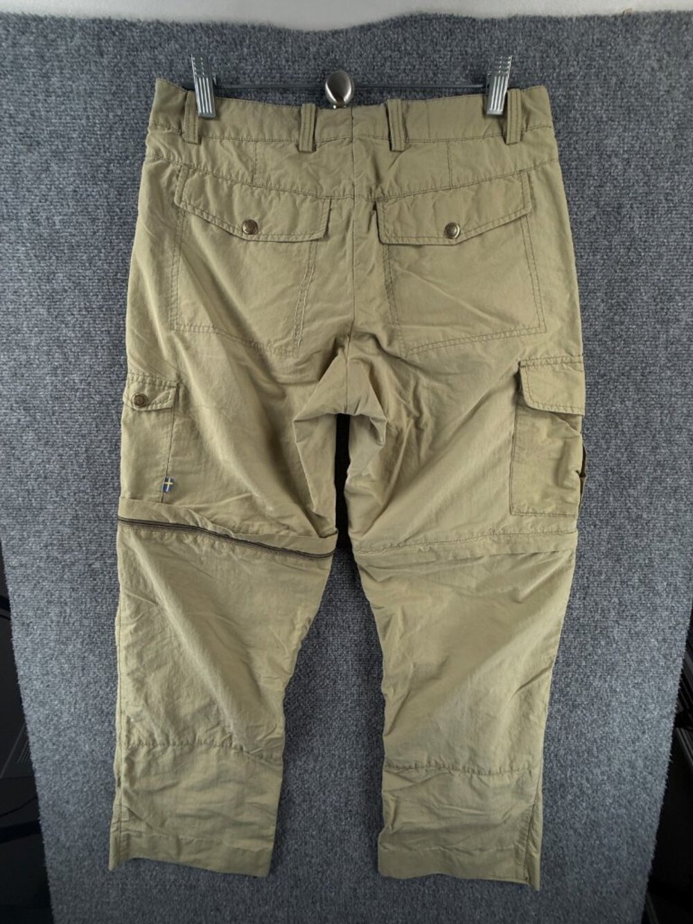 Fjallraven Zip Off Convertible Pants 30-31 Beige Green Performance ACTL 32X29